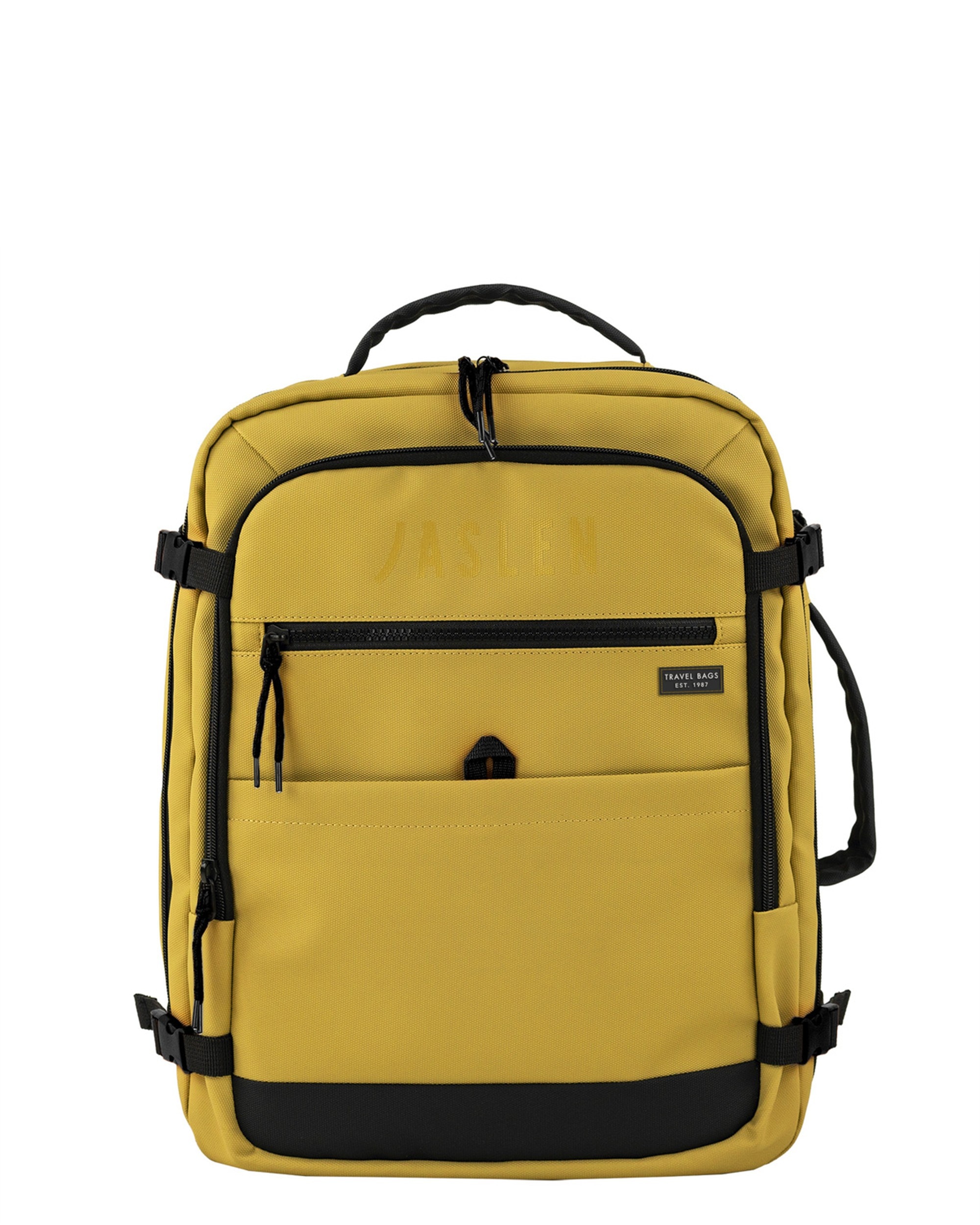 Mochila de Viagem para Cabine Extensível Mostarda-5