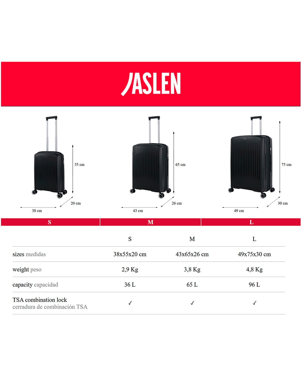 Mala de Cabine Grenoble Rígida com Capacidade 36 L Preto-6