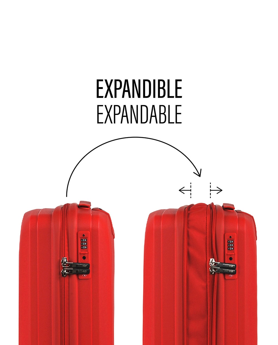 Conjunto de Malas (cabine e Média) Grenoble com Capacidade de 65l Vermelho-5