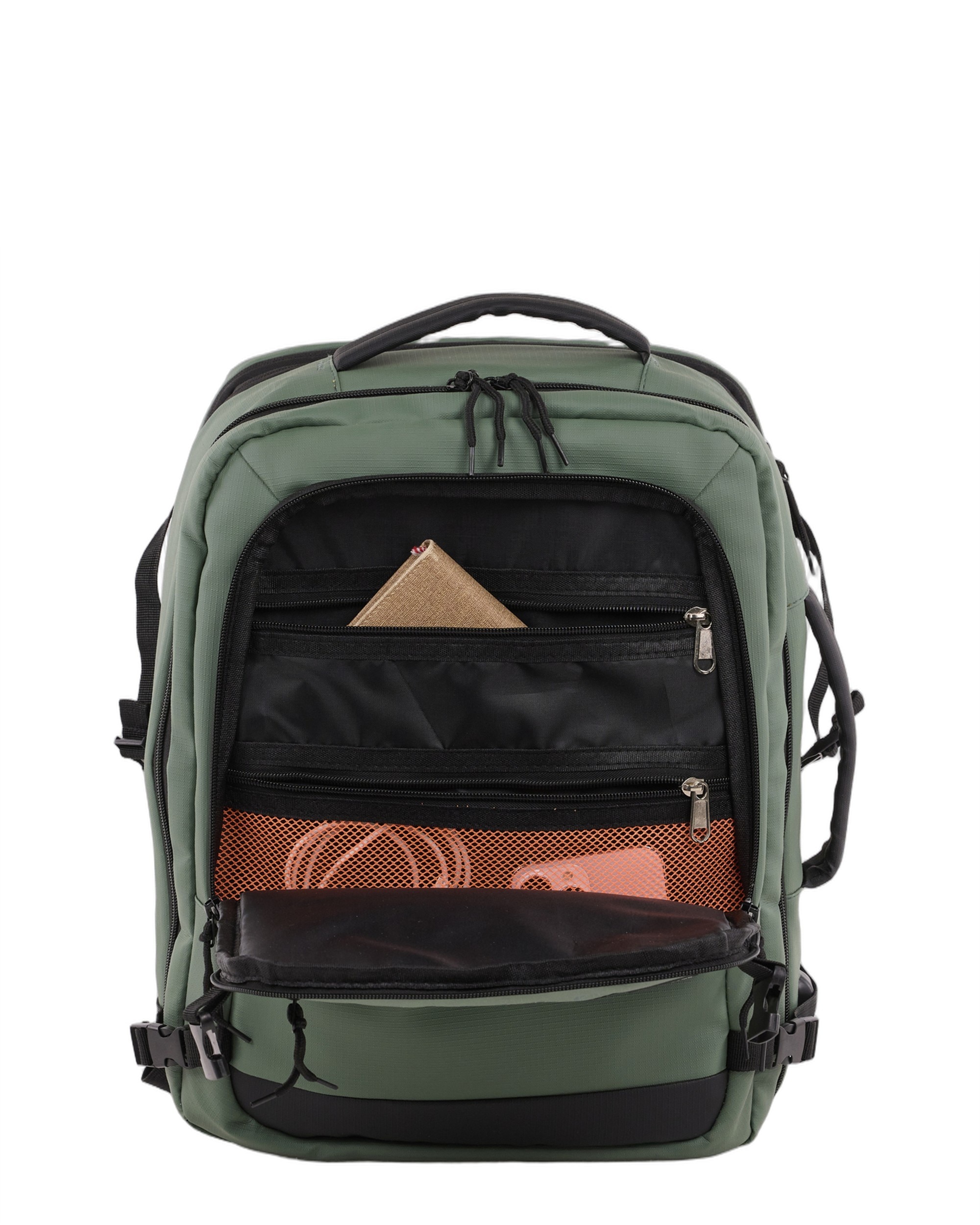 Mochila de Viagem para Cabine Extensível Verde-3