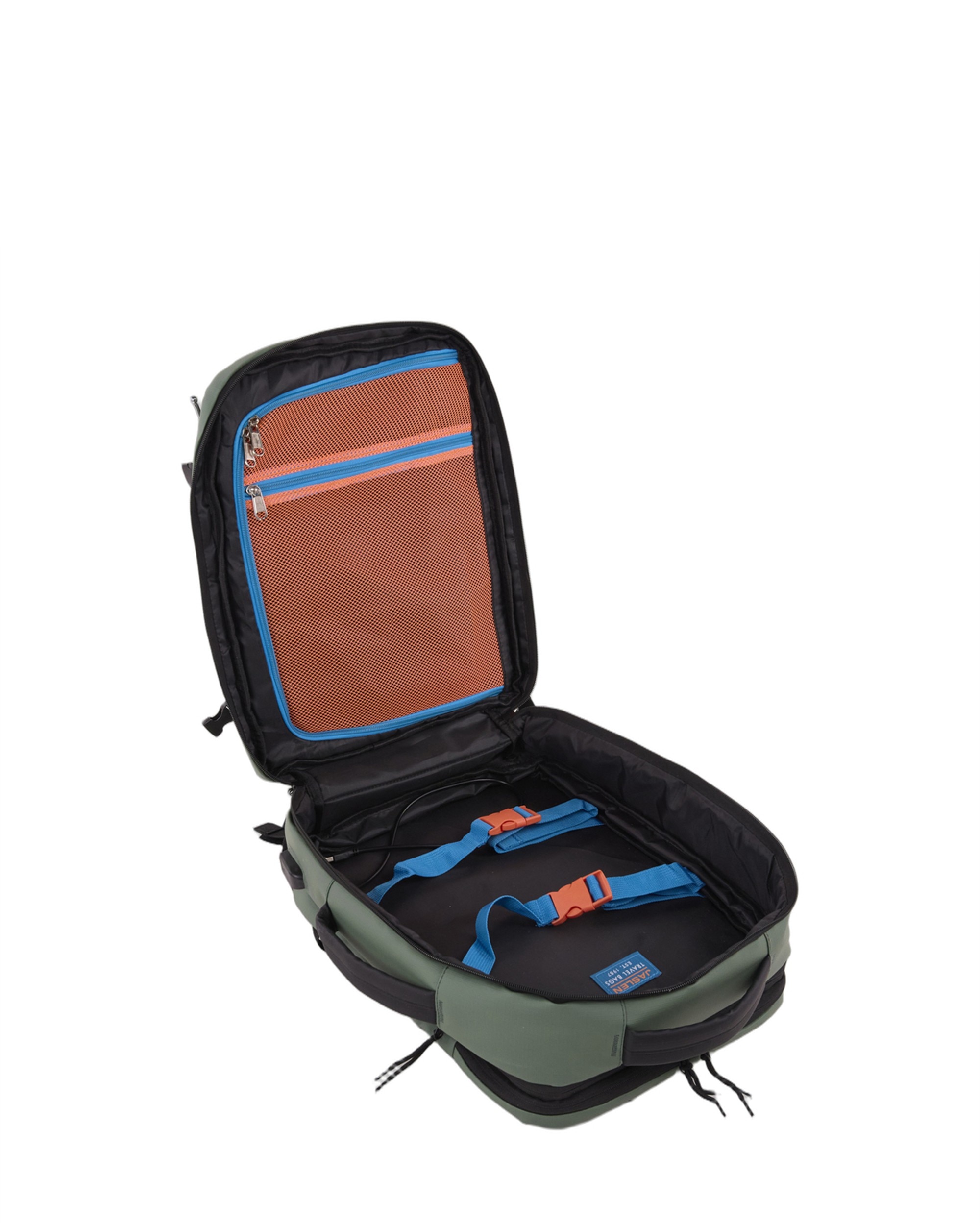 Mochila de Viagem para Cabine Extensível Verde-4