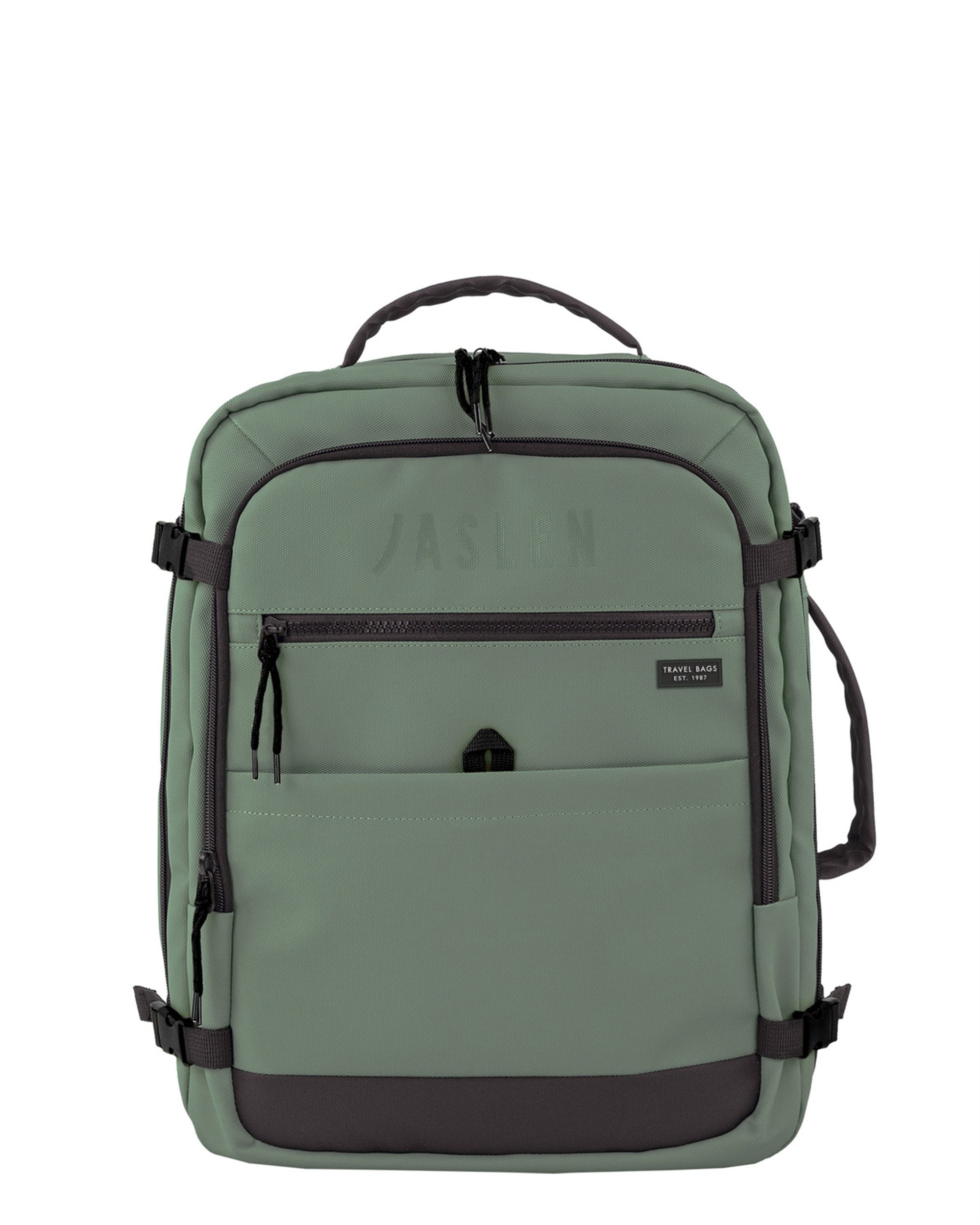 Mochila de Viagem para Cabine Extensível Verde-6