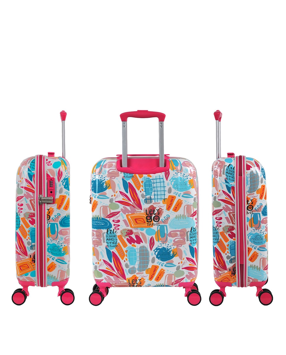 Mala de Cabine Chloe Rígida com Capacidade de 38 L Fúcsia-2