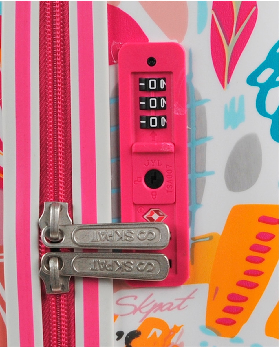 Mala de Cabine Chloe Rígida com Capacidade de 38 L Fúcsia-5