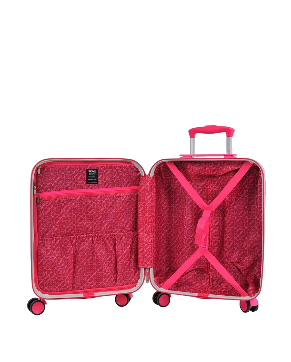 Mala de Cabine com Necessaire Rígido Chloe com Capacidade de 38 L Fúcsia-4