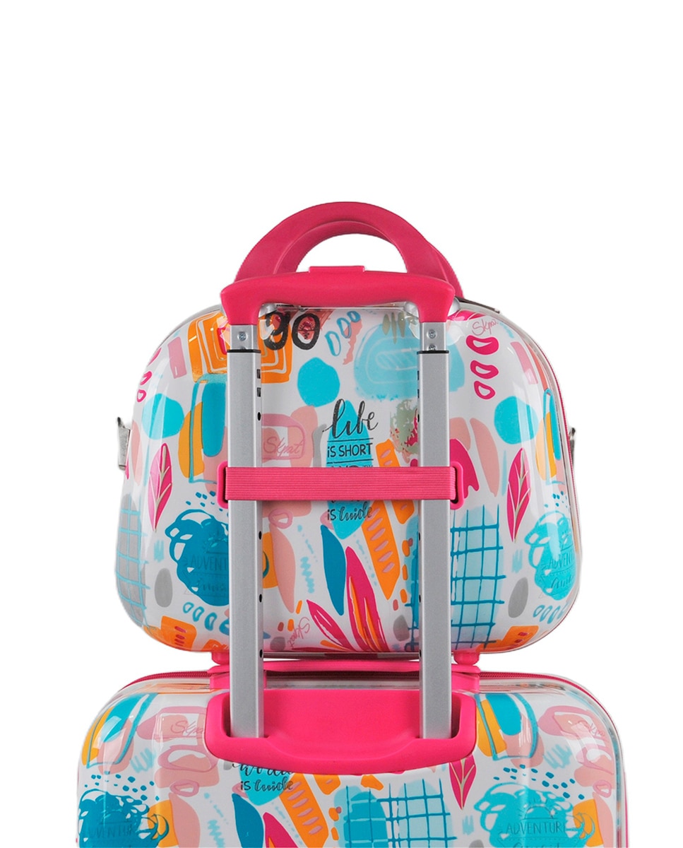 Necessaire de Viagem Chloe Rígido com Capacidade de 16 L Fúcsia-2