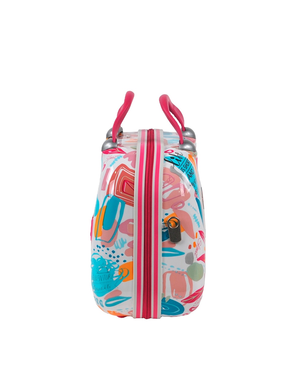 Necessaire de Viagem Chloe Rígido com Capacidade de 16 L Fúcsia-3