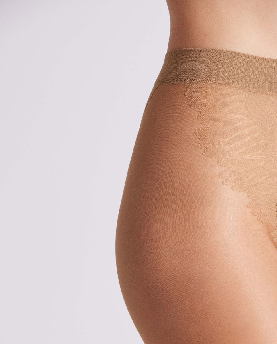 Collants sem Costuras 20 Denier Castanho-3