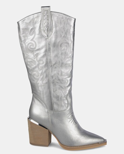 Imagem 0 de Botas Cowboy em Pele com Biqueira Afiada