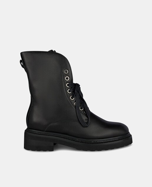 Imagem 0 de Botins Militares em Pele com Atacadores