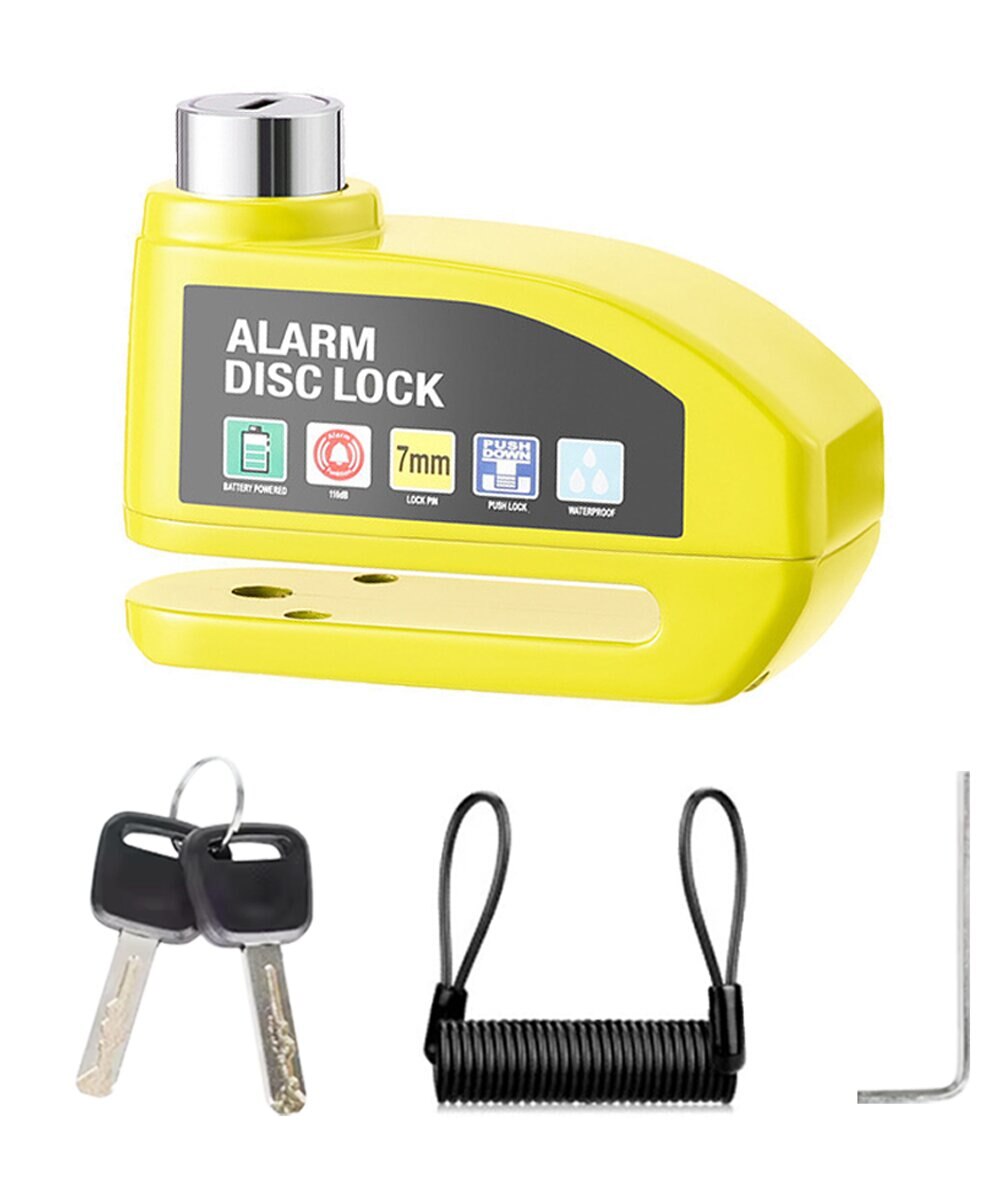 Cadeado com Alarme Alarm Disc Lock Zwheel Amarelo-2