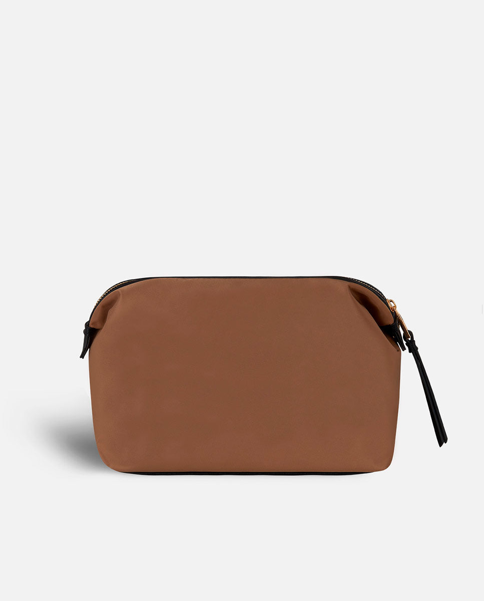 Necessaire Grande Born Lite com Fecho Zip Castanho-2