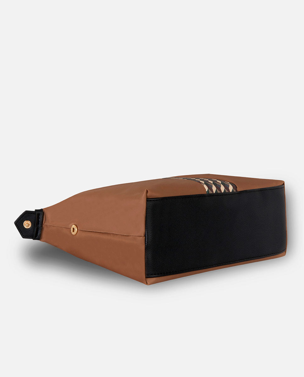 Necessaire Grande Born Lite com Fecho Zip Castanho-3