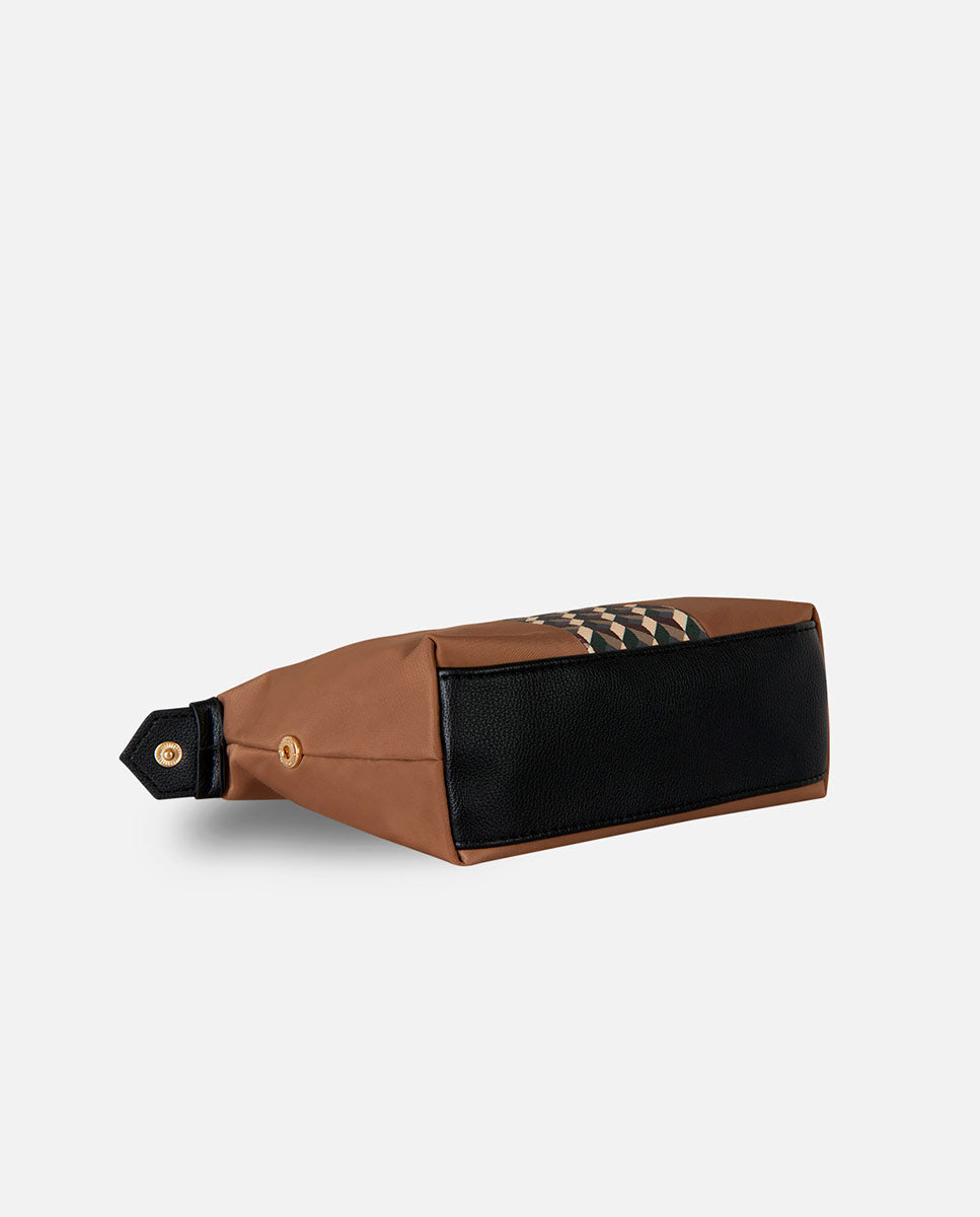Necessaire Pequeno Born Lite com Fecho Zip Castanho-3