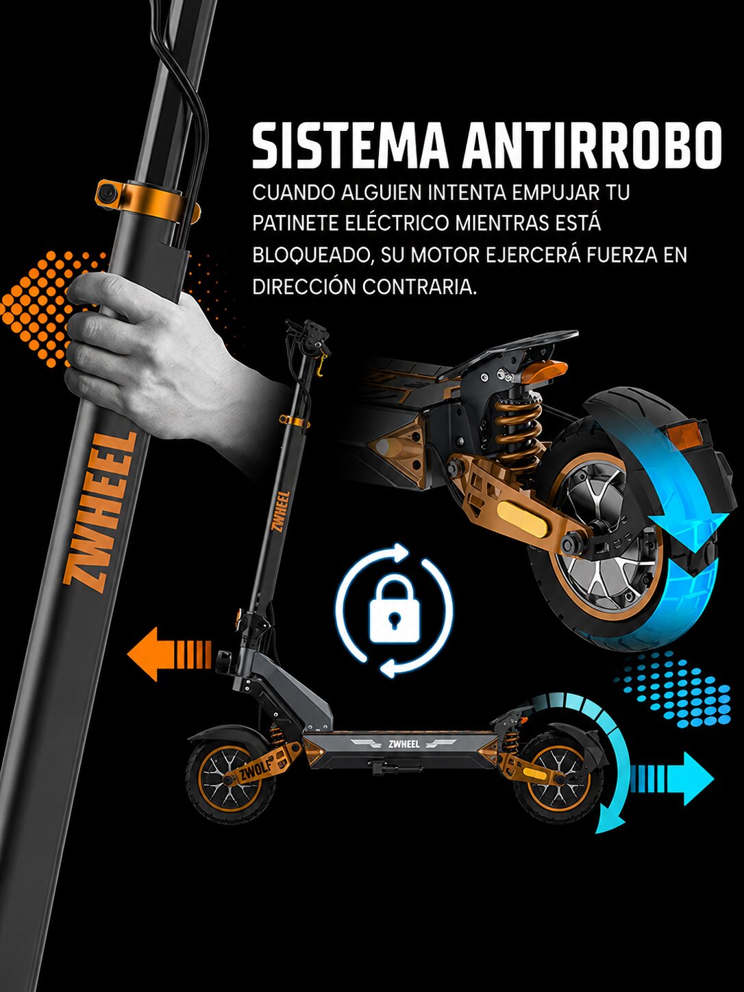 Patinete Elétrico Zwheel Zwolf Vermelho-9