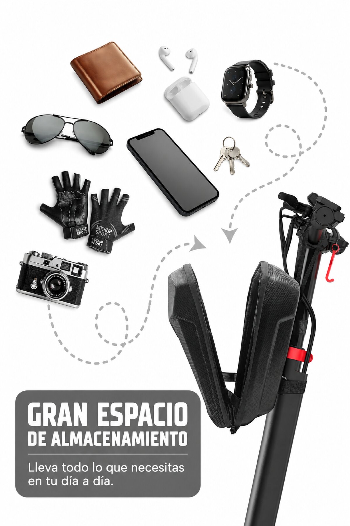 Mochila de Guiador Travel Bag Zwheel Preto-3