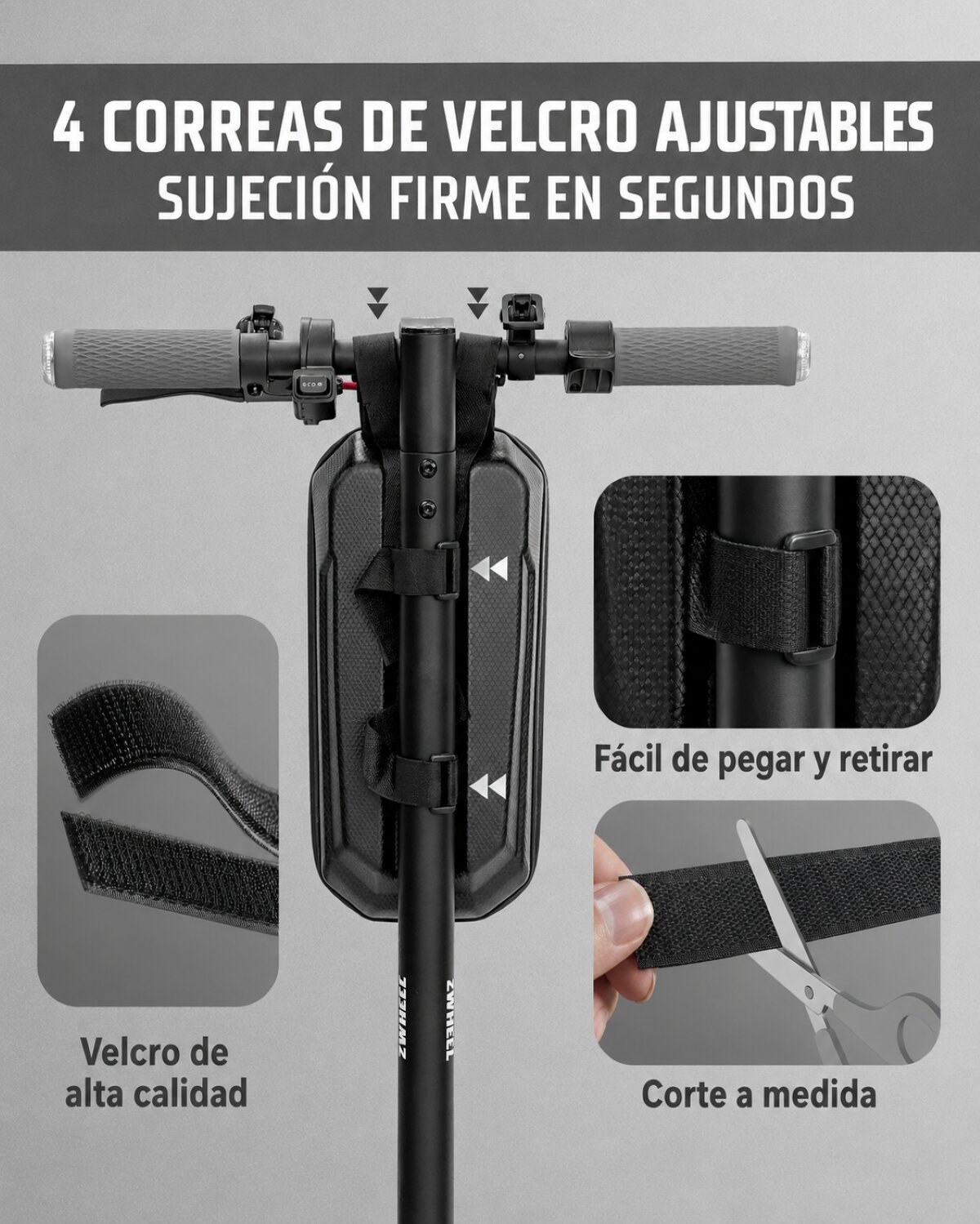 Mochila de Guiador Travel Bag Zwheel Preto-6