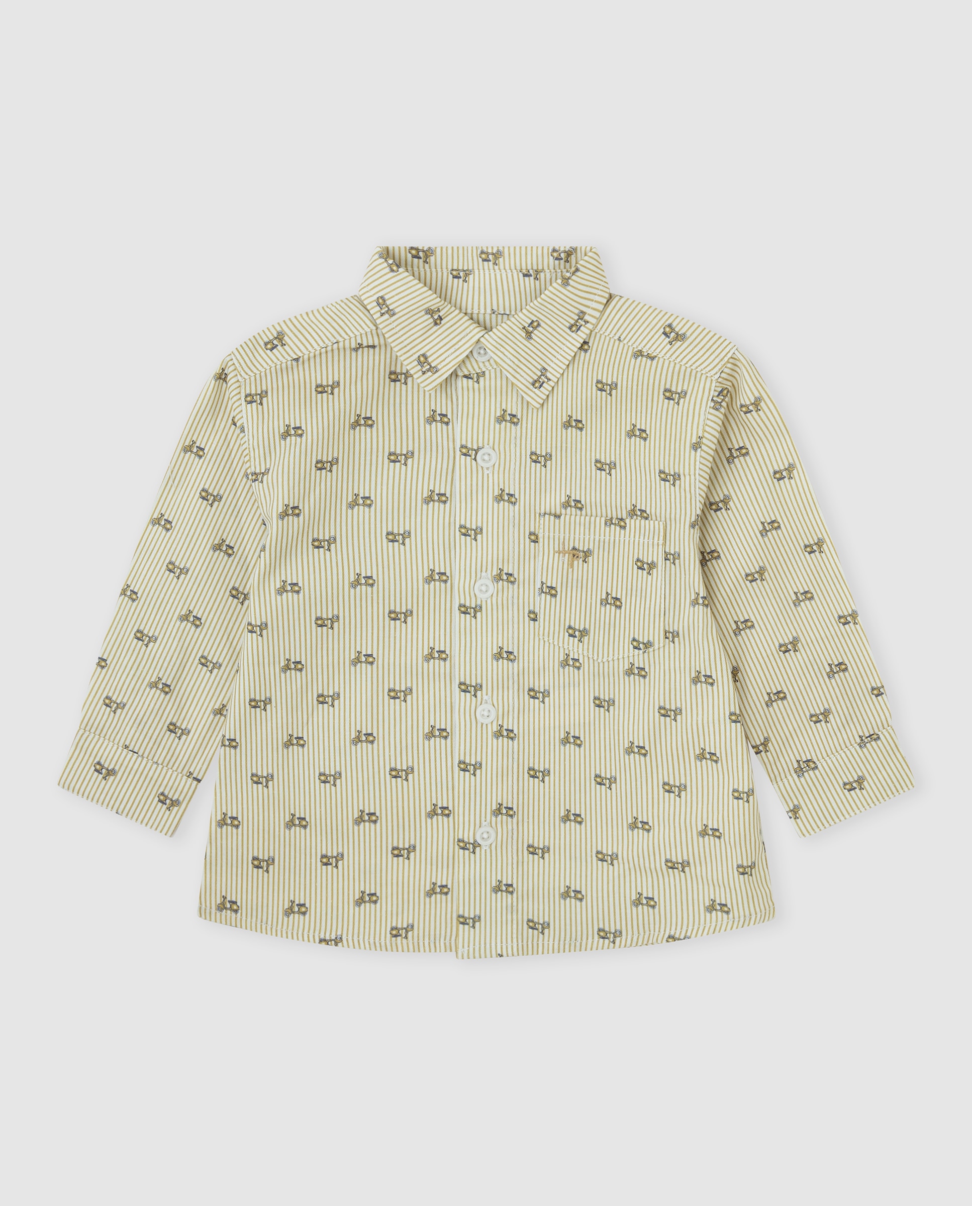 Imagem 0 de Camisa Infantil de Algodão Às Riscas