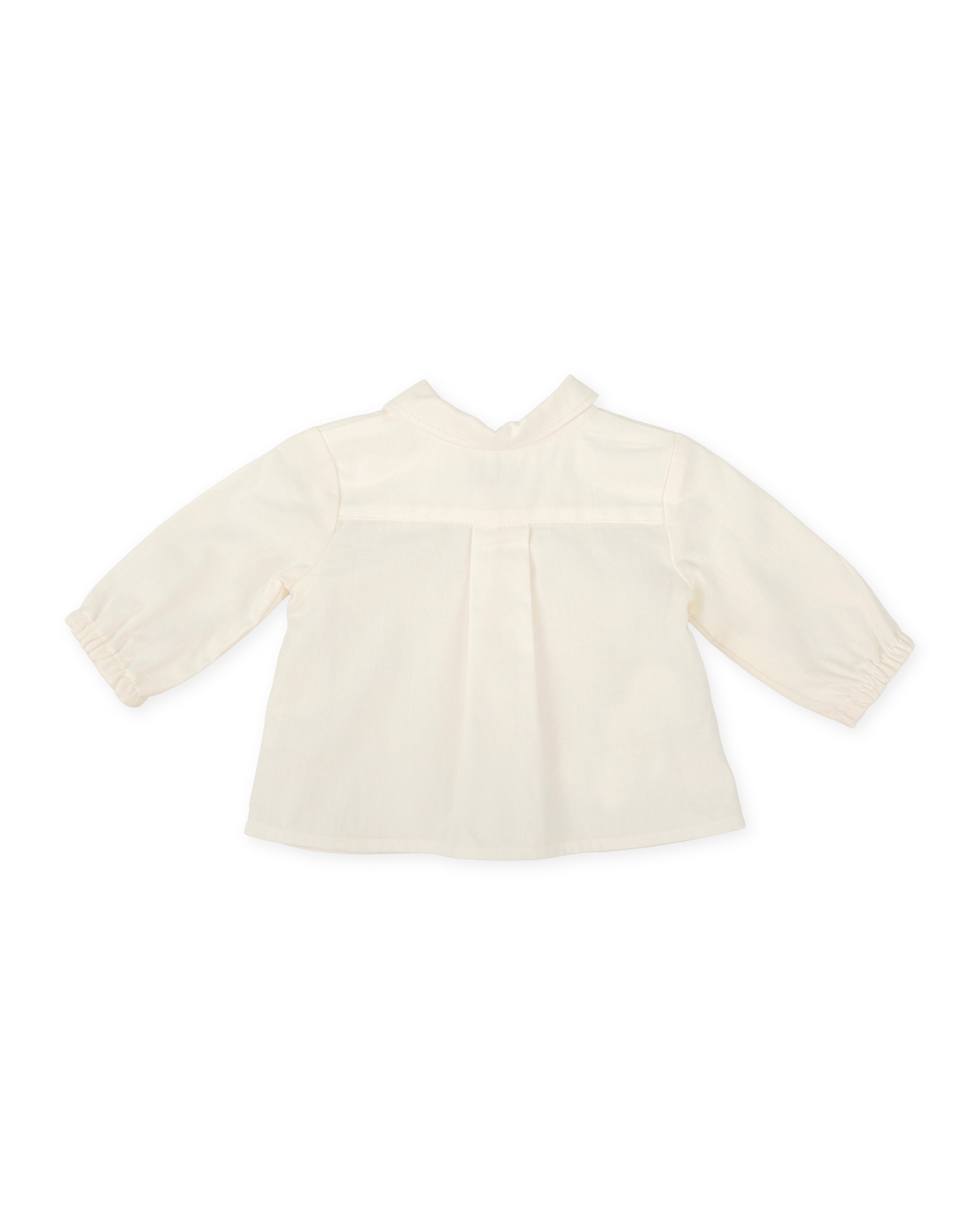 Camisa para Bebé de Algodão com Botões Cru-2