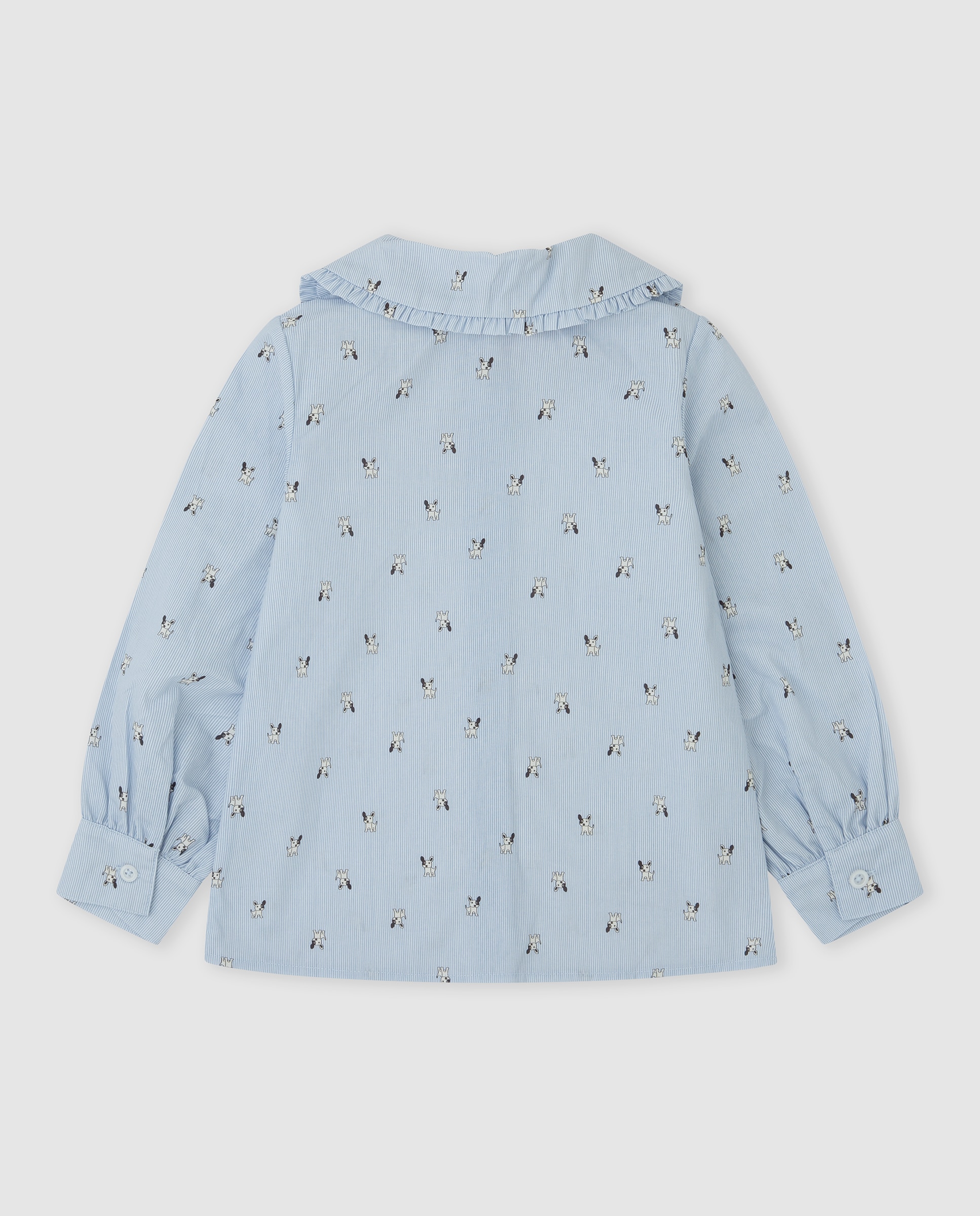 Blusa Infantil de Algodão com Estampado de Cães Azul-2