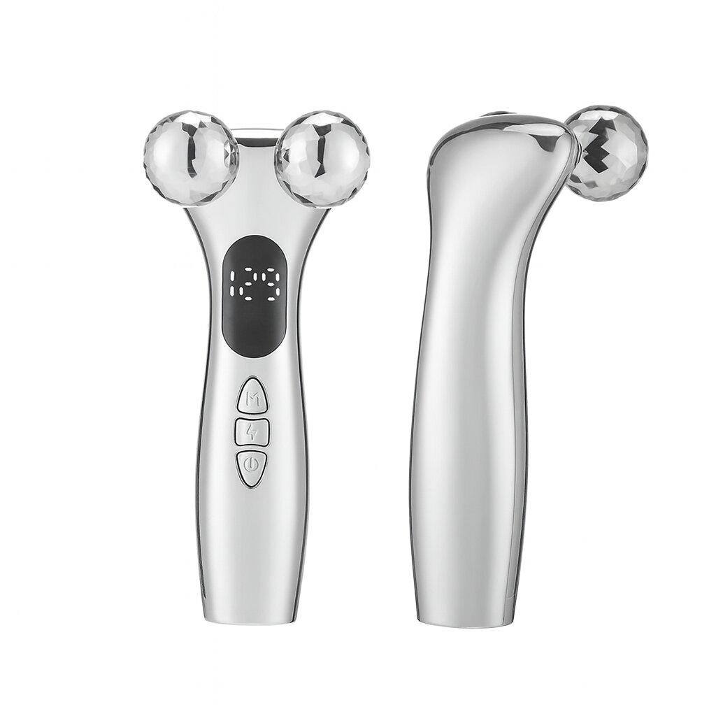 Instrumento de Beleza Facial com Microcorrente Elétrica e Ecrã LED Drakefor DKF-STAR SILVER GOLF Prata-3