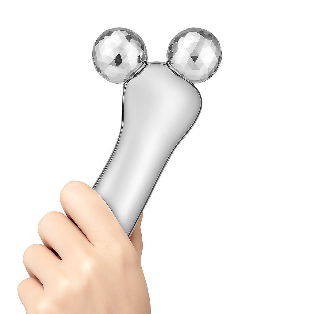 Instrumento de Beleza Facial com Microcorrente Elétrica e Ecrã LED Drakefor DKF-STAR SILVER GOLF Prata-5