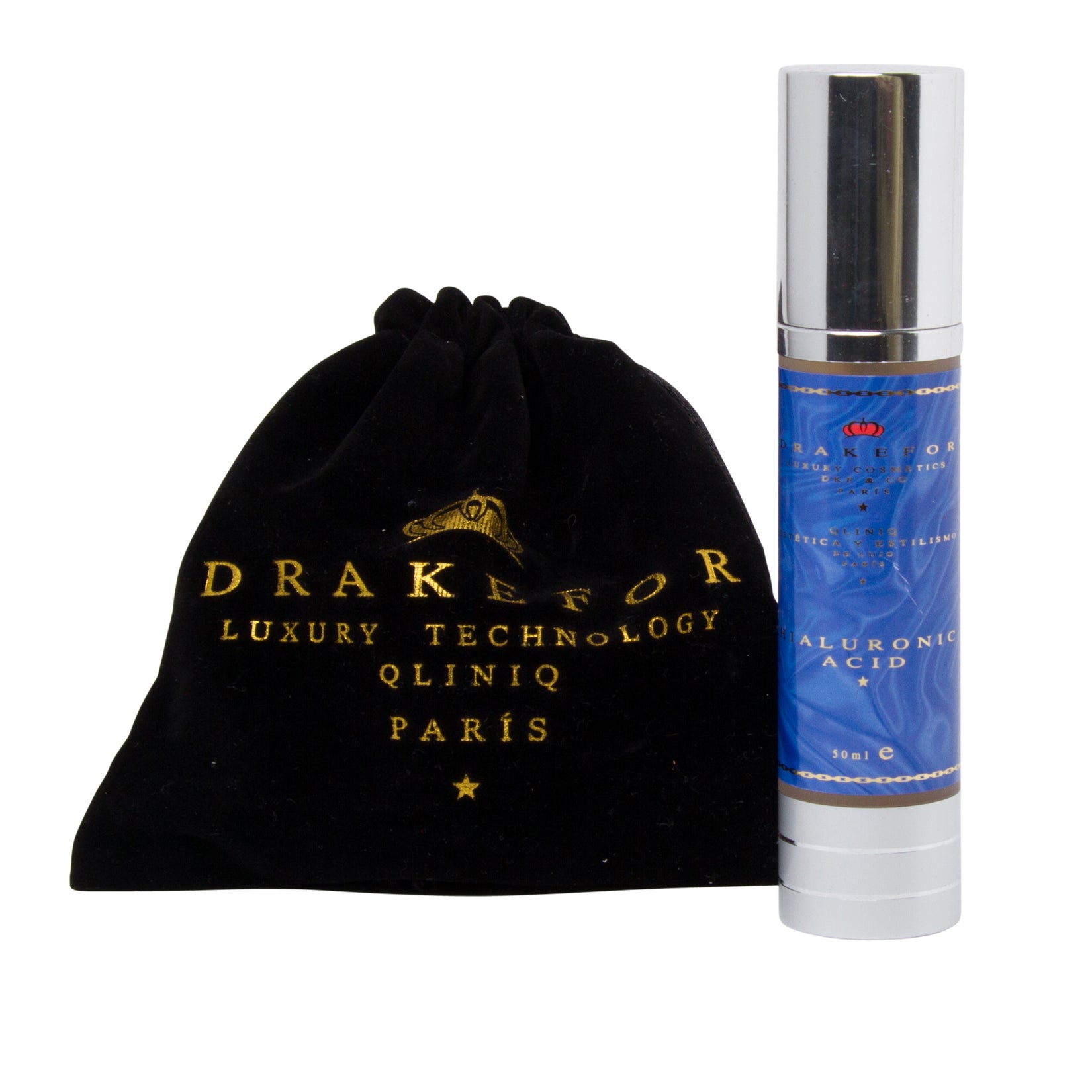 Set de Radiofrequência Facial Drakefor DKF- Hifu Pro Max e Creme DKF-Ácido Hialurónico 50ml Preto / Dourado-2