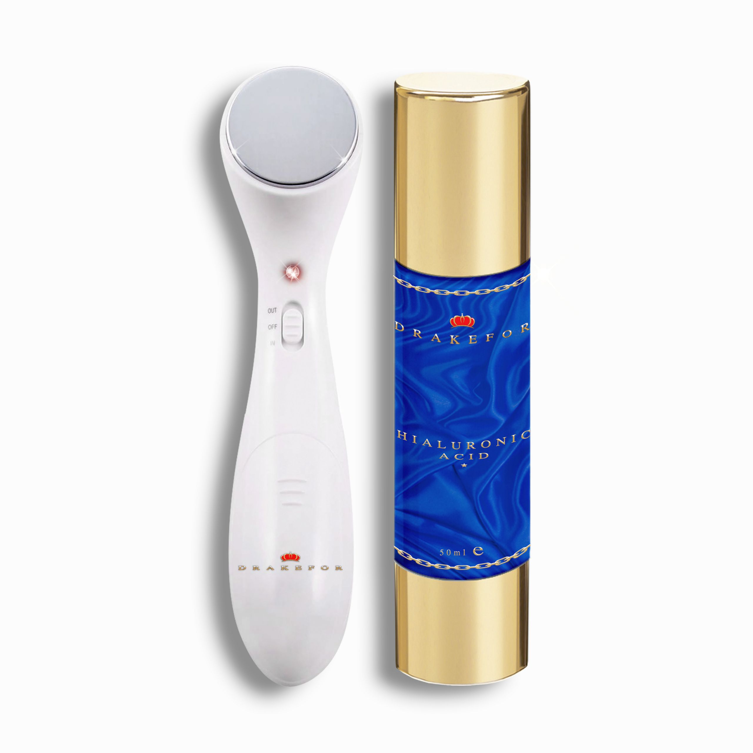 Imagem 0 de Set Massajador Facial Drakefor DKF-408 e Sérum de Ácido Hialurónico