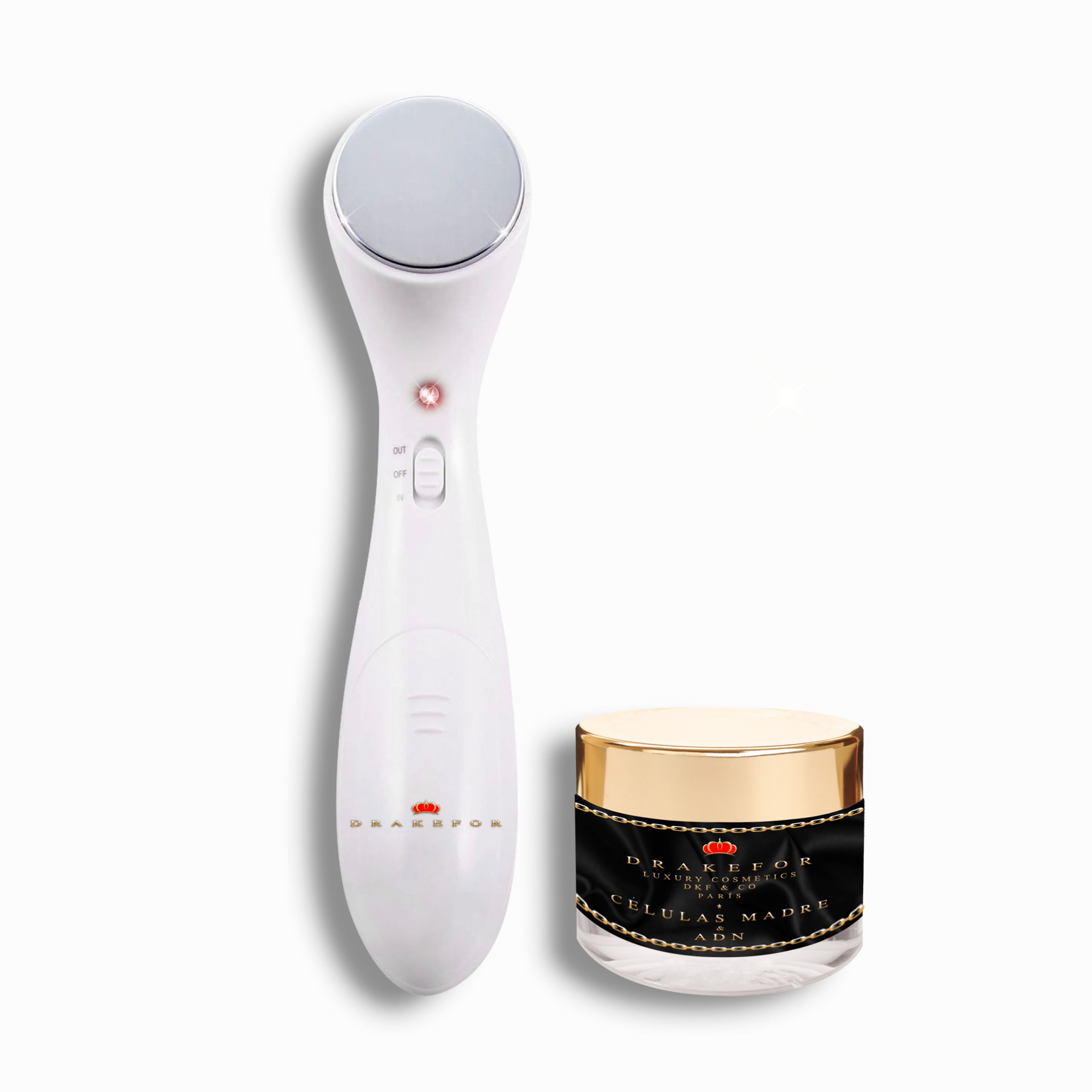 Imagem 0 de Set Massajador Facial Drakefor DKF-408 e Sérum de Colágenio Anti-Envelhecimento