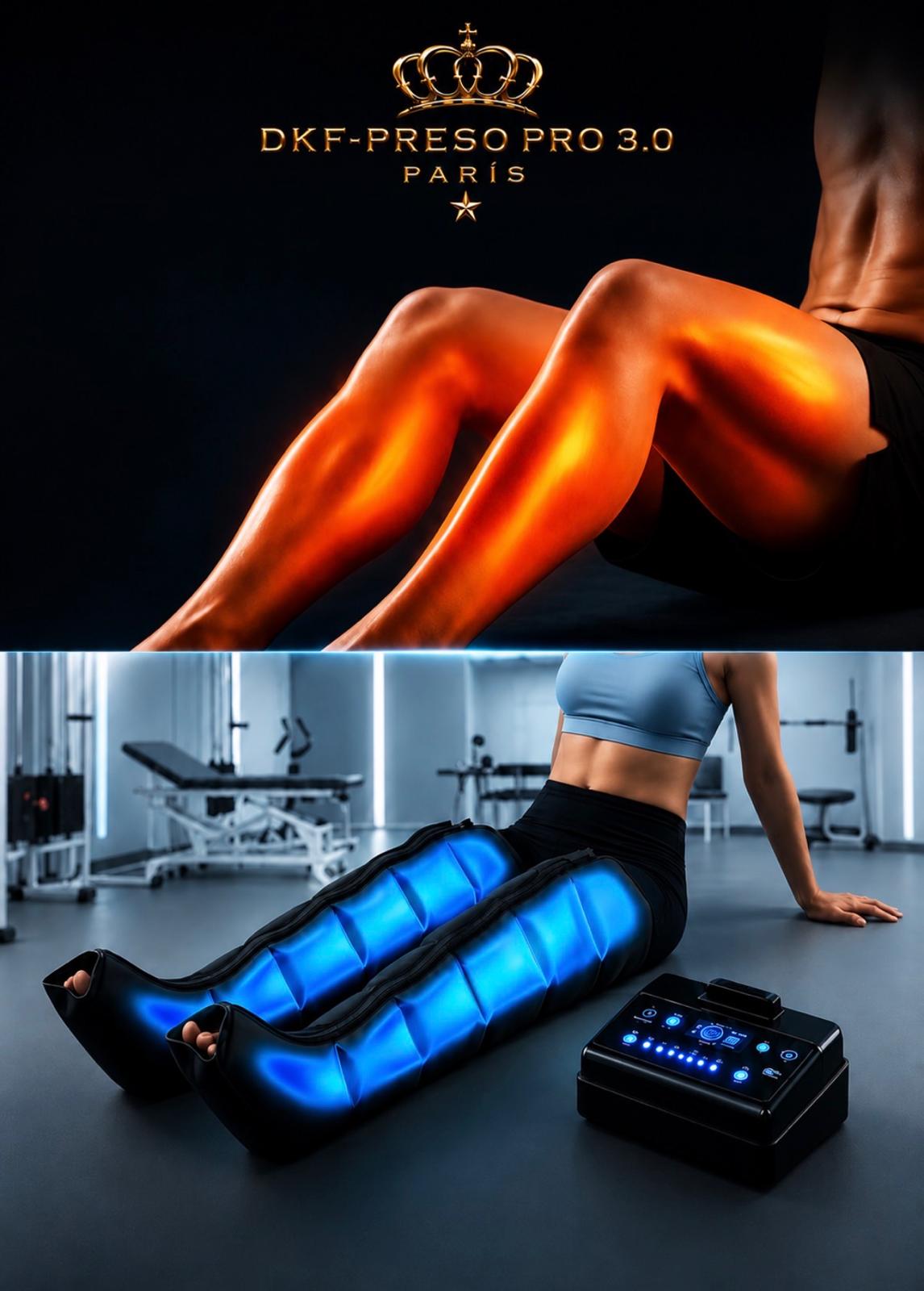 Dispositivo de Pressoterapia Profissional Drakefor DKF-Presoterapia Pro 3.0 com Controlo Remoto Preto-6