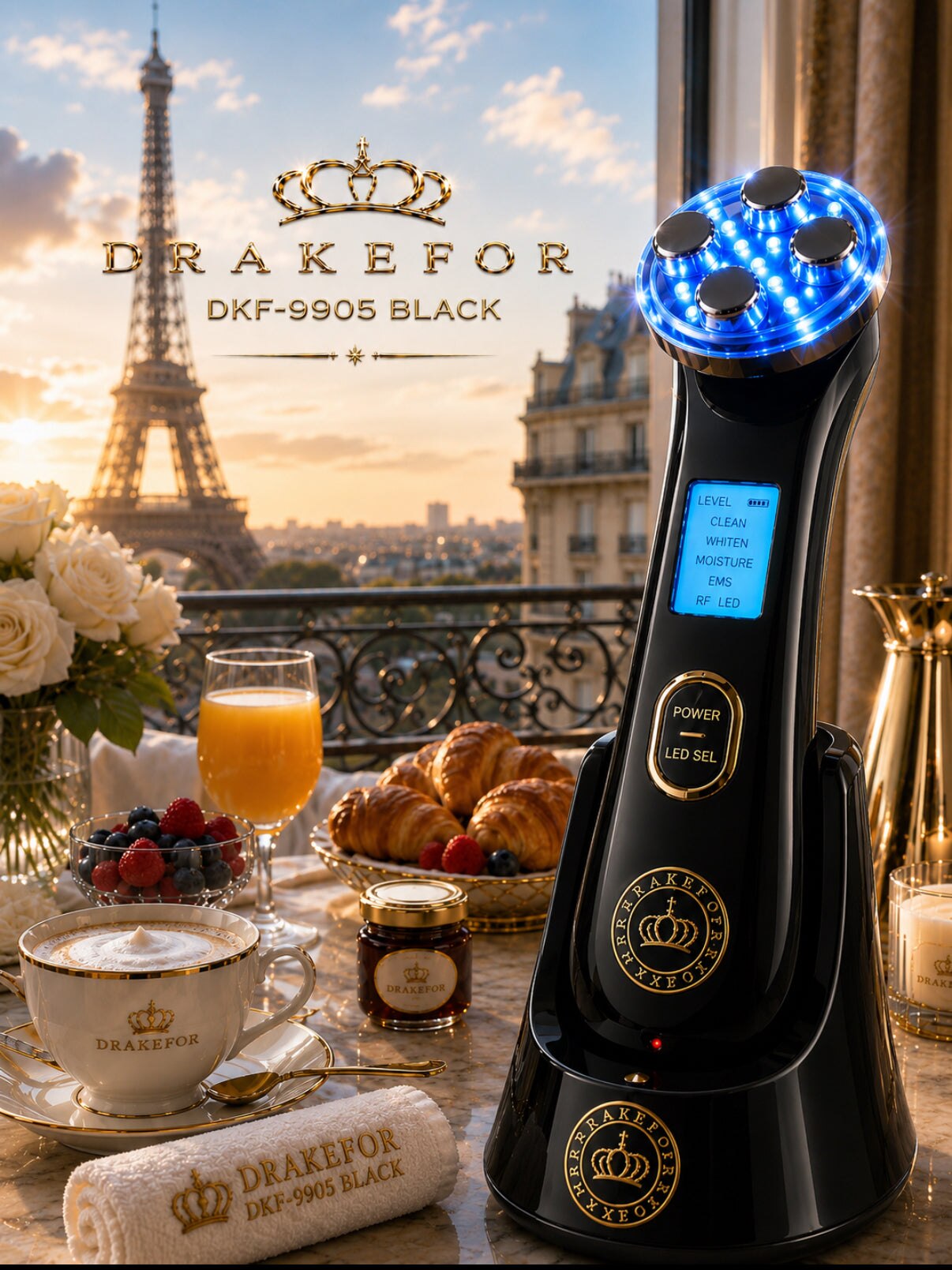 Radiofrequência Facial e Corporal de Beleza Drakefor DKF-9905 Black Limited Edition Preto-3