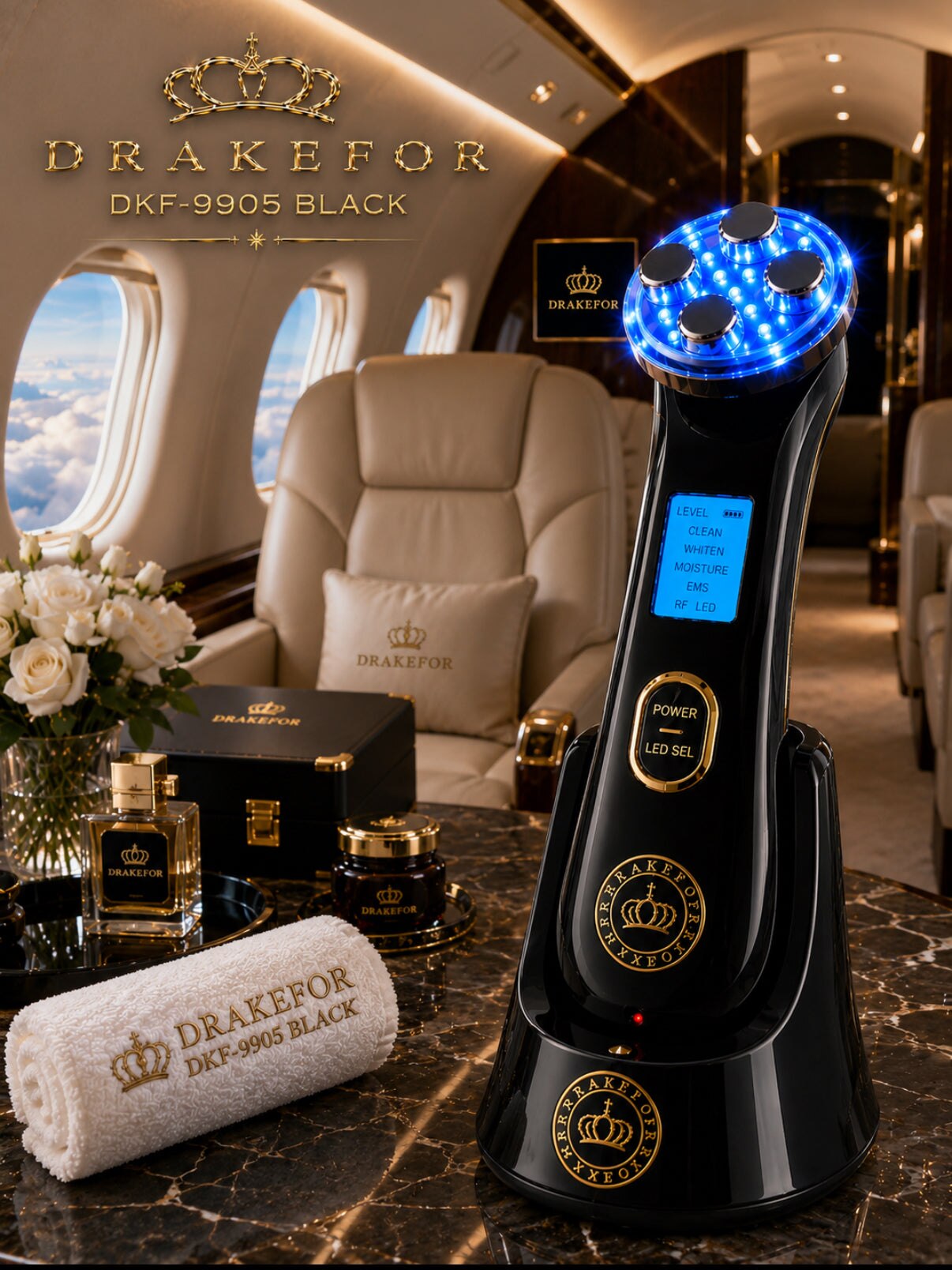 Radiofrequência Facial e Corporal de Beleza Drakefor DKF-9905 Black Limited Edition Preto-4