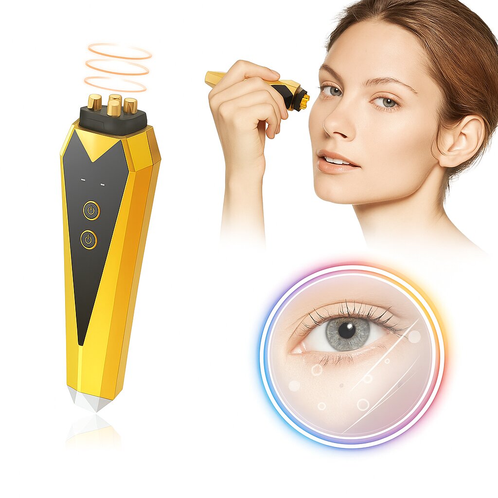 Dispositivo de Radiofrequência para Reafirmar A Pele, Combater As Rugas e o Envelhecimento Drakefor DKF-DIAMOND RF EMS FOTON FACIAL Amarelo-6