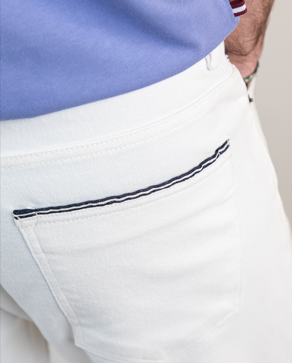 Jeans Slim Fit Liso Cru-5