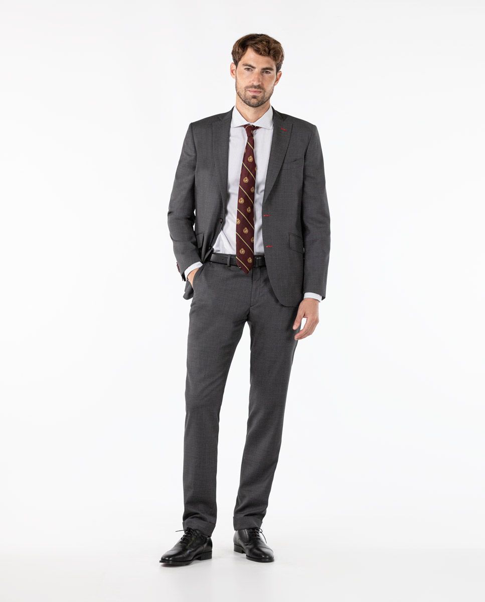 Blazer de Fato Olho de Perdiz Coordenado Cinzento-2