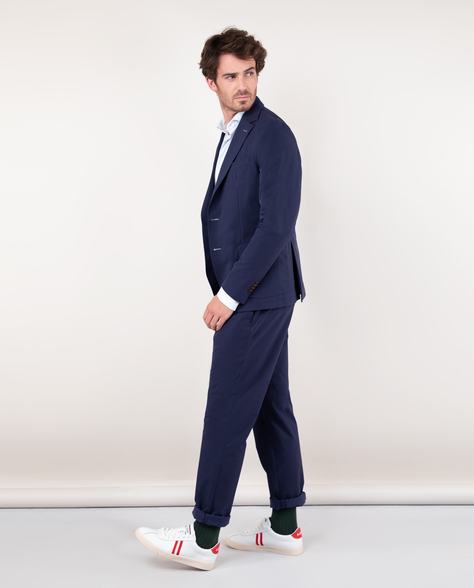 Blazer Liso de Tecido Sepiia Azul-marinho-3
