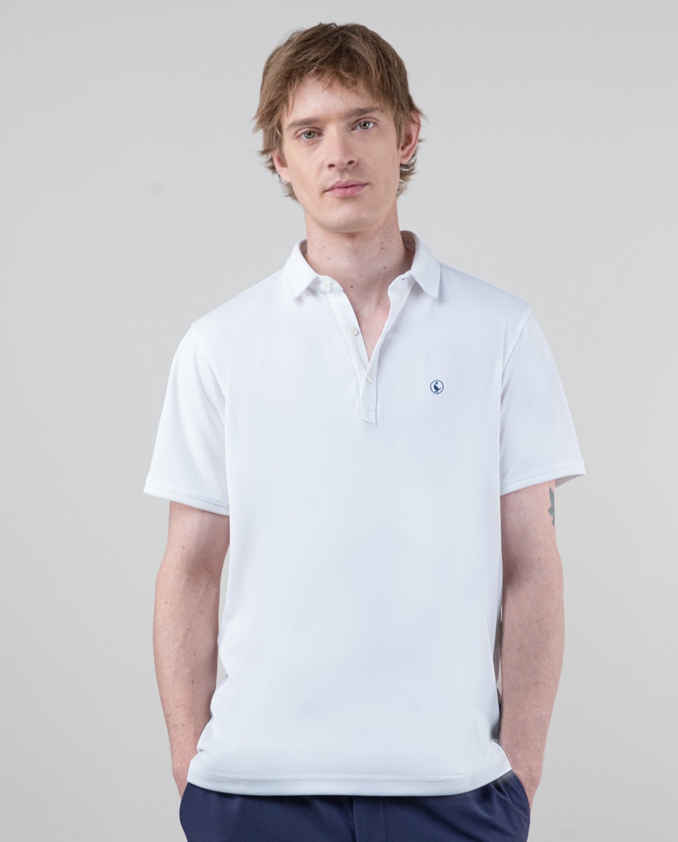 Polo de Sepiia de Manga Curta Branco-1