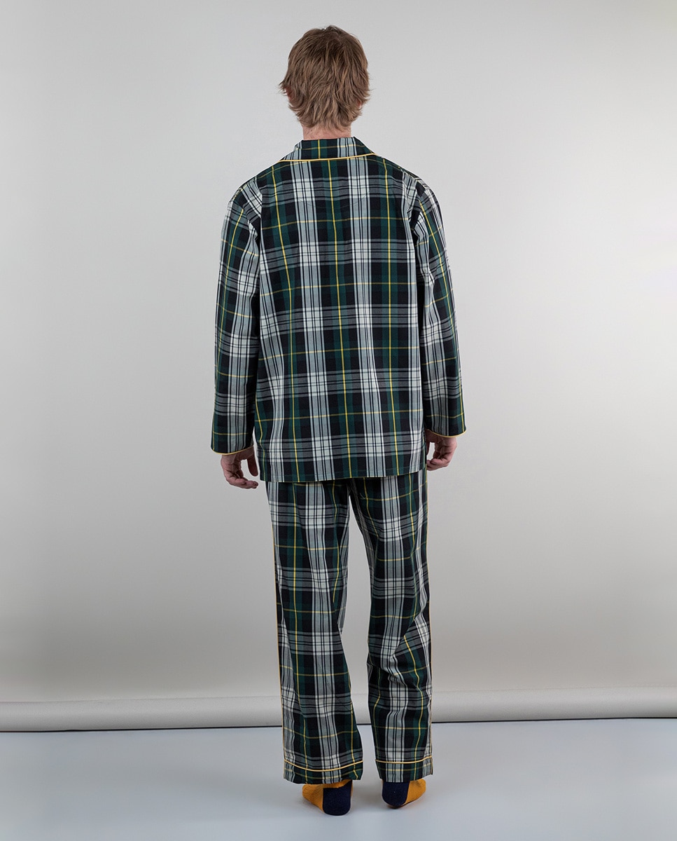 Pijama Tartán em Verde Verde-3