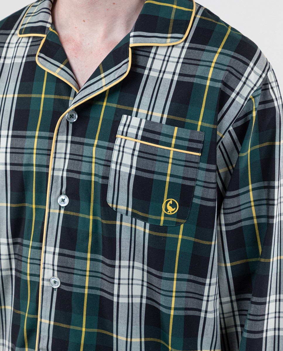 Pijama Tartán em Verde Verde-4