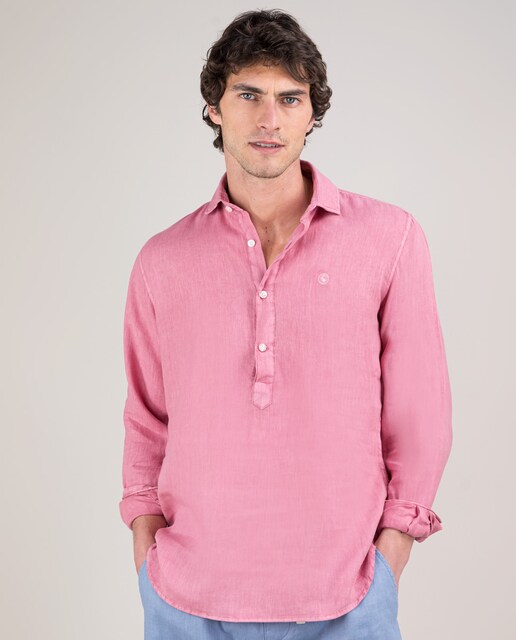 Imagem 0 de Camisa Tipo Polo de Linho