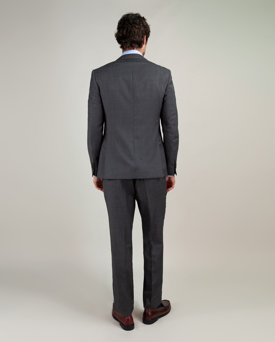 Blazer Coordenado Olho de Perdiz em Cinzento Cinzento-4