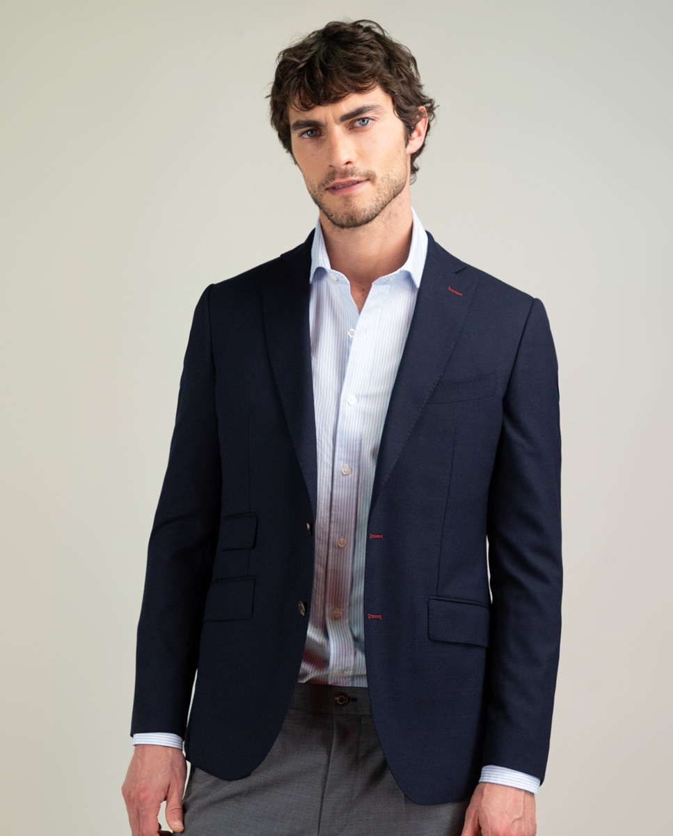 Imagem 0 de Blazer Coordenado com Estrutura Marinho Lavável