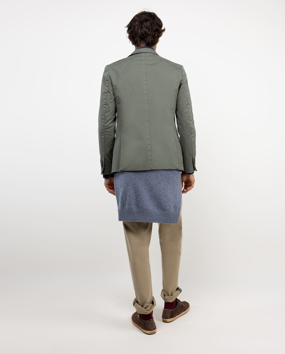 Blazer Twill Tinde em Prenda Verde-militar-4