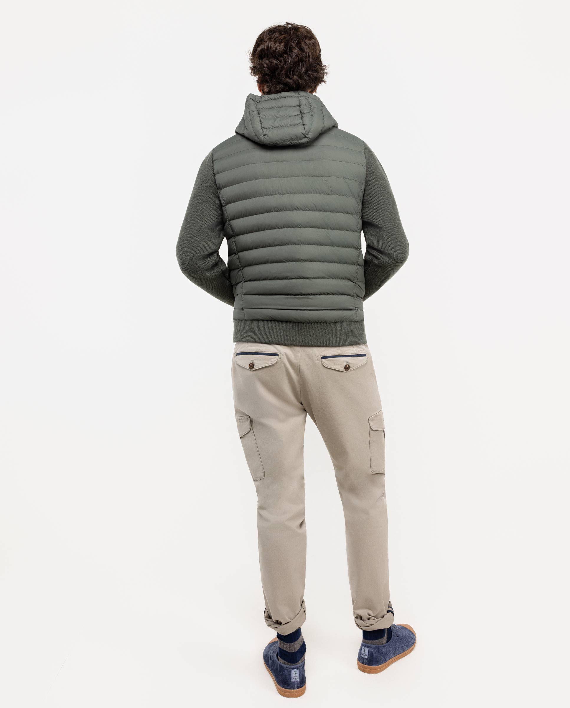 Blusão Híbrido Liso Verde-4