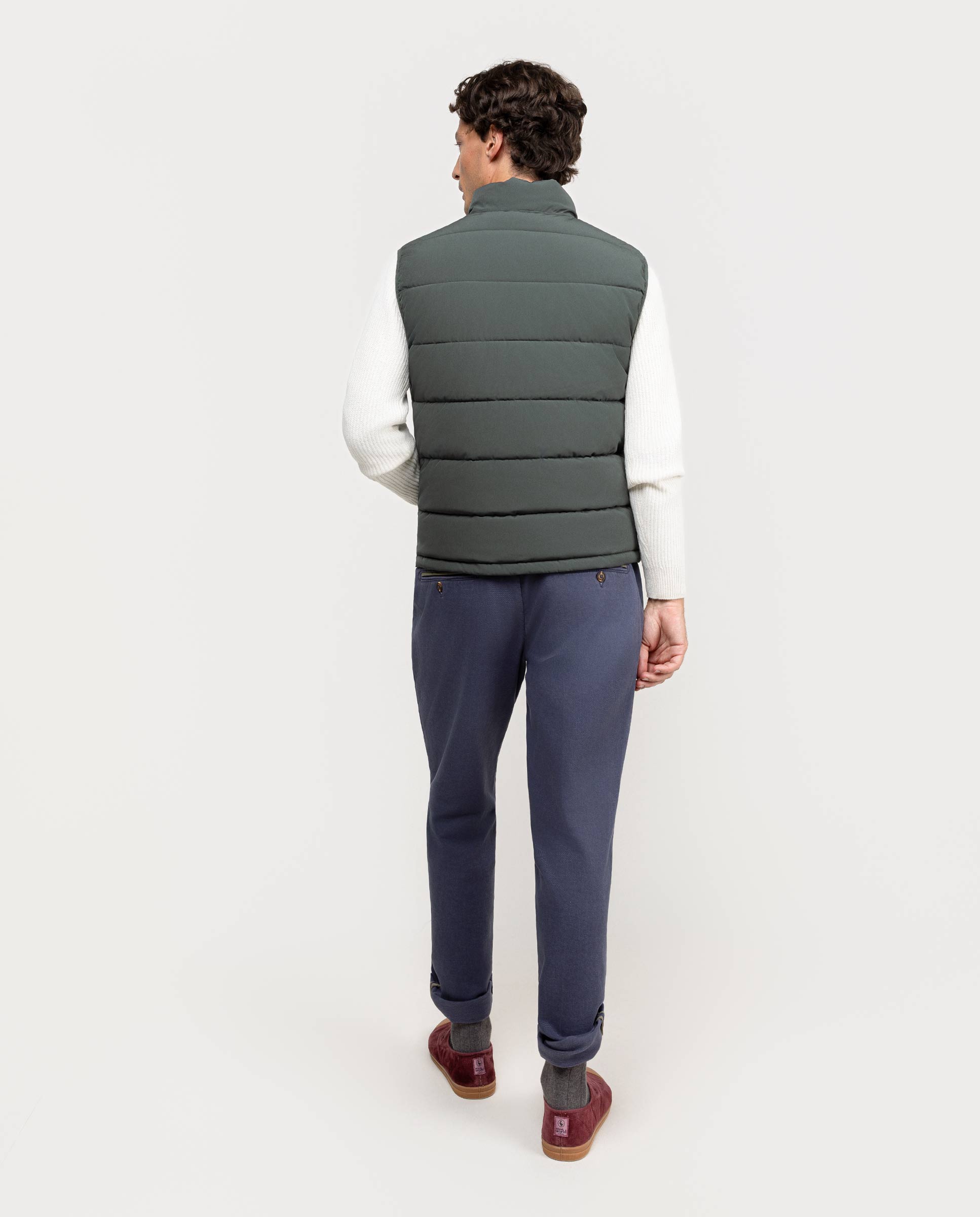 Colete Acolchoado Grosso Verde-3