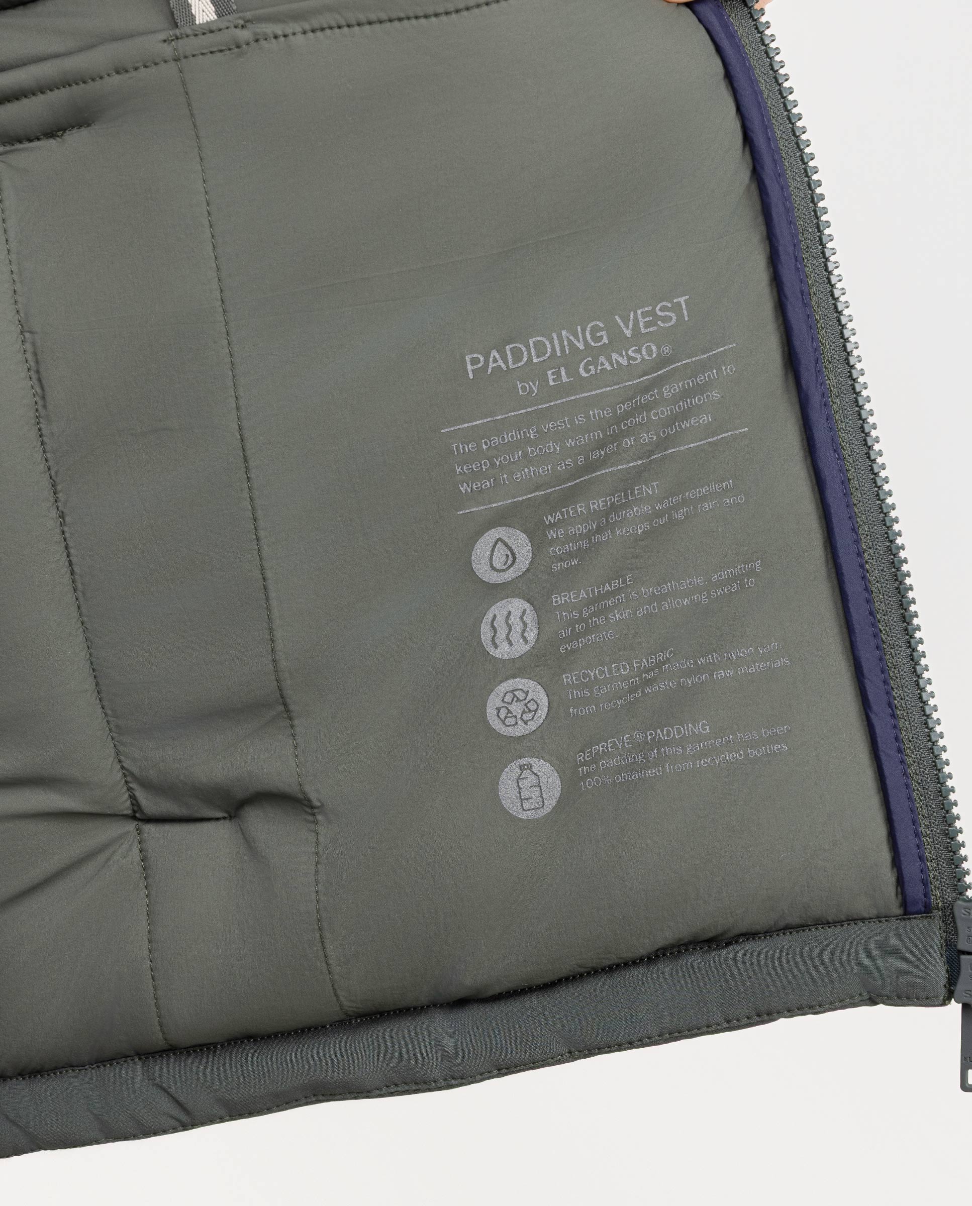 Colete Acolchoado Grosso Verde-5