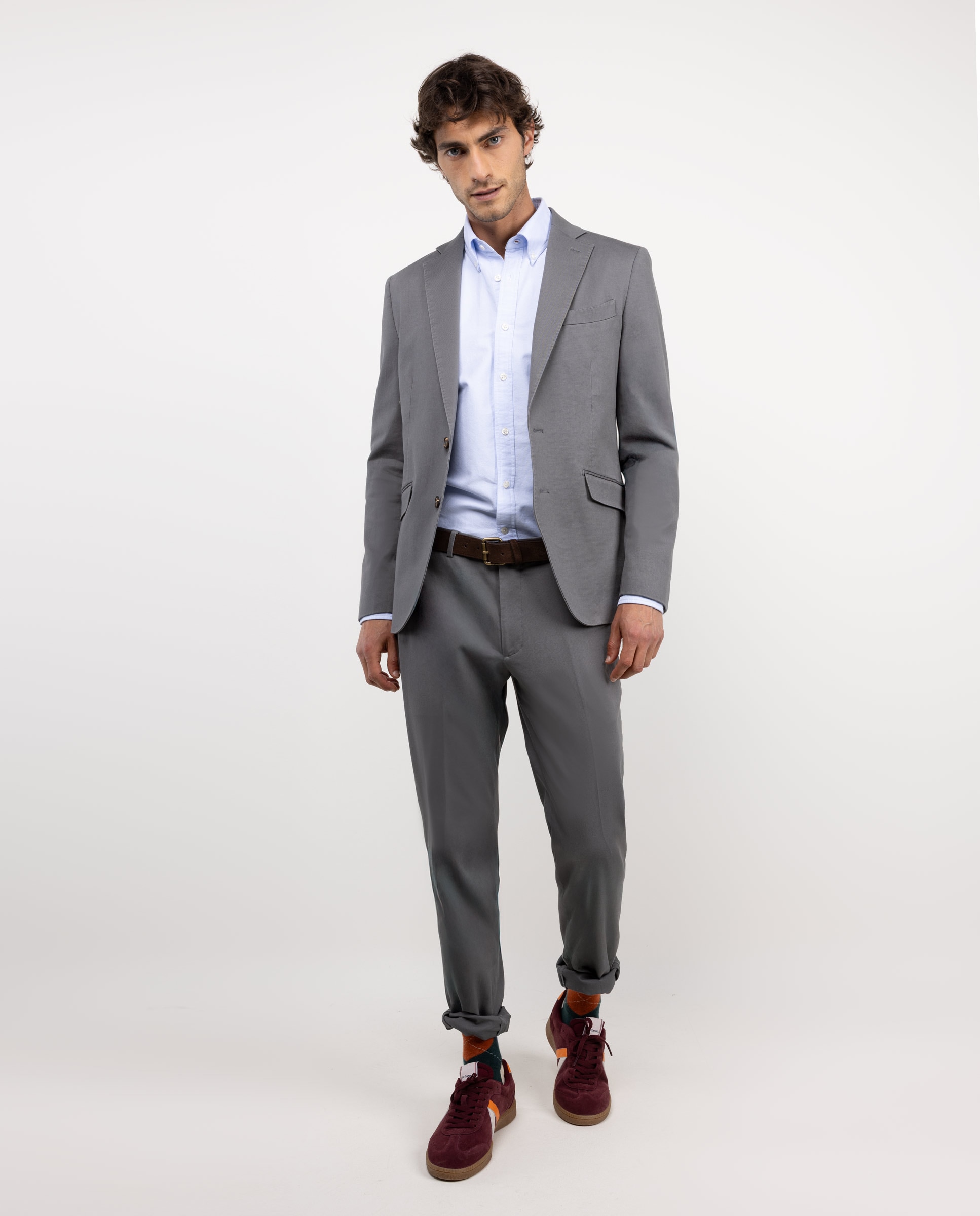 Blazer Coordenado Lavado Cinzento-2