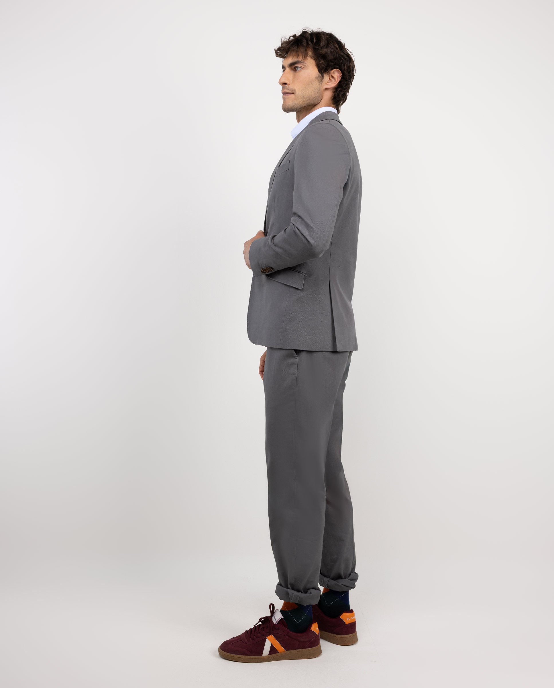 Blazer Coordenado Lavado Cinzento-3