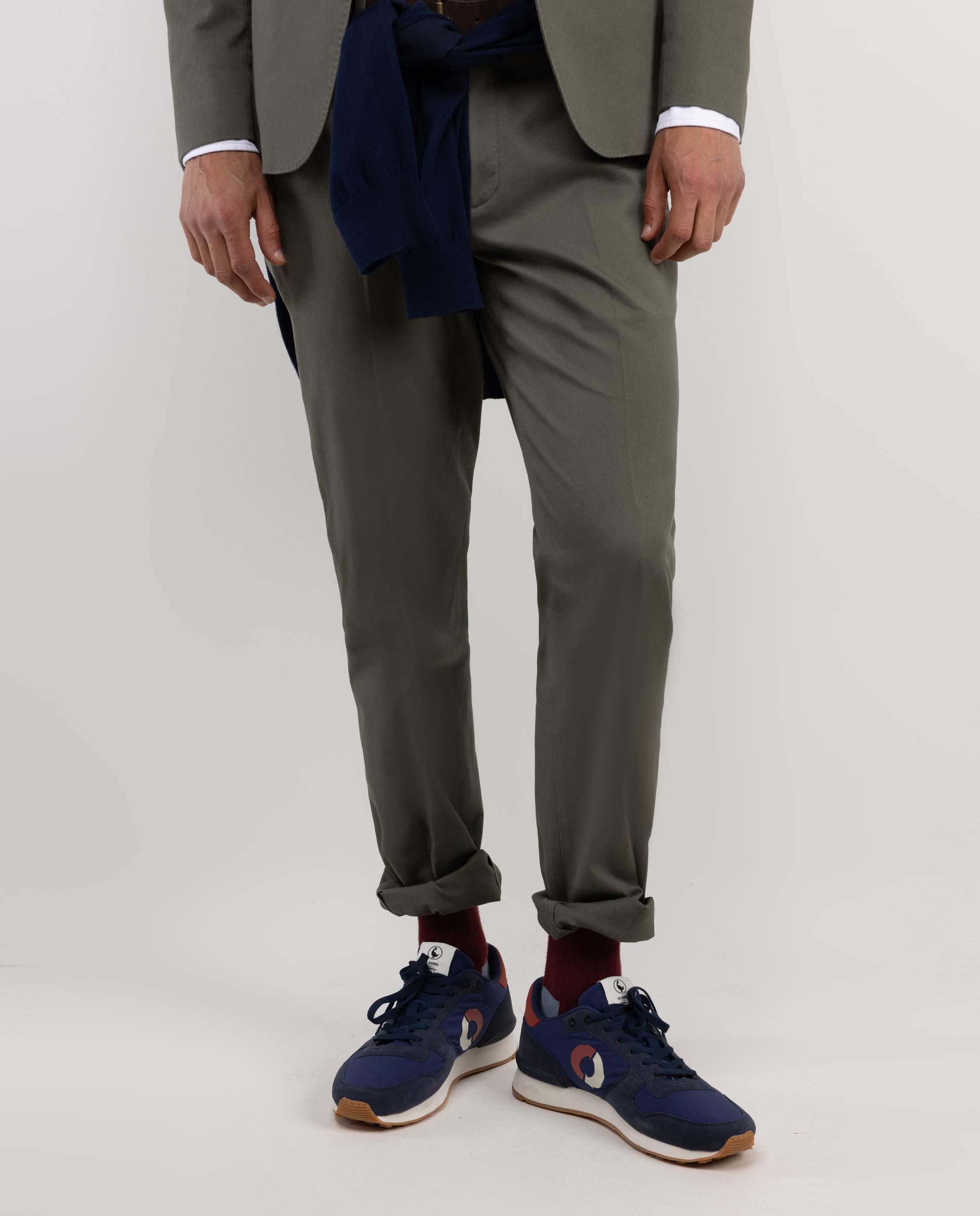 Calças Coordenadas Lavadas Verde Azeitona-2