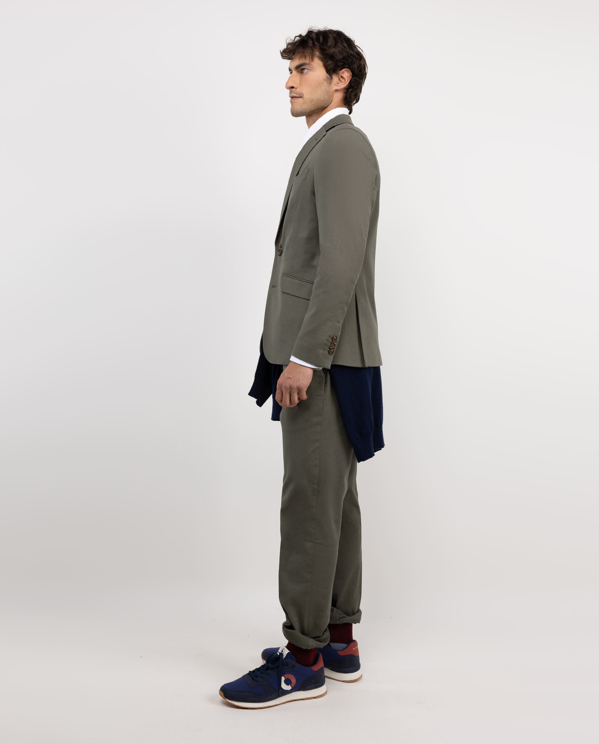 Calças Coordenadas Lavadas Verde Azeitona-3